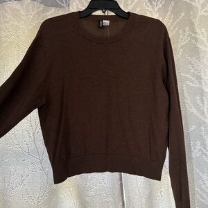 H&M Chocolate Brown Knit Top